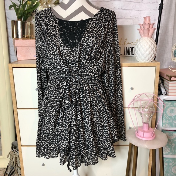 Tops - Leopard Tiered Blouse
